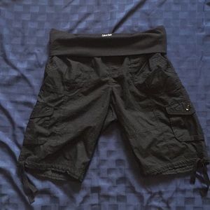 Black cargo shorts
